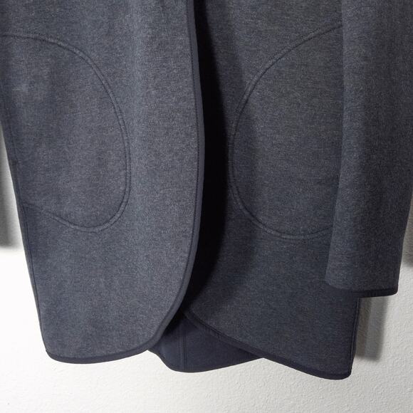 Lululemon Women’s City Bound Wrap Cardigan Charcoal Hooded Snap Front Medium - Picture 5 of 10